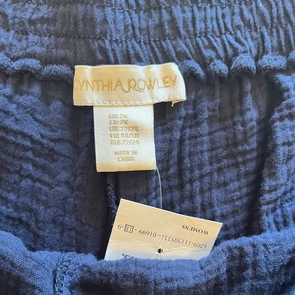 Cynthia Rowley Navy Fringe Shorts - Cotton - 2X - NWT - Picture 5 of 6